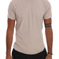 Daniele Alessandrini Beige Cotton Blend Crew Neck Tee