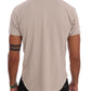 Daniele Alessandrini Beige Cotton Blend Crew Neck Tee