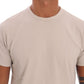 Daniele Alessandrini Beige Cotton Blend Crew Neck Tee