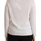 Alpha Studio Elegant White Cotton Pullover Sweater