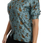 Dolce & Gabbana Elegant Multicolor Silk Blouse with Collar