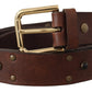 Dolce & Gabbana Elegant Leather Belt with Metal Buckle