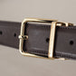 Dolce & Gabbana Elegant Leather Logo Engraved Belt