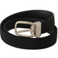 Dolce & Gabbana Elegant Engraved Buckle Leather Belt