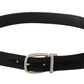 Dolce & Gabbana Elegant Engraved Buckle Leather Belt