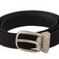 Dolce & Gabbana Elegant Engraved Buckle Leather Belt