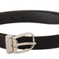 Dolce & Gabbana Elegant Black Leather-Canvas Designer Belt