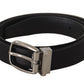 Dolce & Gabbana Elegant Silk Leather Belt with Logo Buckle