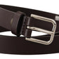 Dolce & Gabbana Elegant Leather Belt With Logo Buckle