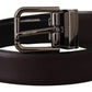 Dolce & Gabbana Elegant Dark Brown Leather Belt