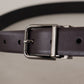 Dolce & Gabbana Elegant Dark Brown Leather Belt