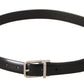 Dolce & Gabbana Elegant Black Leather Belt with Metal Buckle