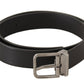 Dolce & Gabbana Elegant Black Leather Belt with Metal Buckle