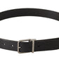 Dolce & Gabbana Elegant Black Leather Belt with Metal Buckle