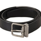 Dolce & Gabbana Elegant Black Leather Belt with Metal Buckle