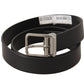 Dolce & Gabbana Elegant Black Leather Belt with Metal Buckle