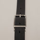 Dolce & Gabbana Elegant Black Leather Belt with Metal Buckle