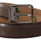 Dolce & Gabbana Elegant Leather Belt with Metal Buckle