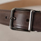 Dolce & Gabbana Elegant Leather Belt with Metal Buckle