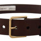 Dolce & Gabbana Elegant Black Leather Belt with Metal Buckle