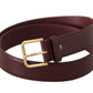 Dolce & Gabbana Elegant Leather Belt with Metal Buckle