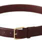 Dolce & Gabbana Elegant Leather Belt with Metal Buckle