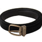 Dolce & Gabbana Elegant Black Leather Designer Belt