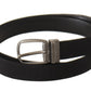 Dolce & Gabbana Elegant Black Leather Gents Belt