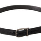 Dolce & Gabbana Elegant Black Leather Gents Belt