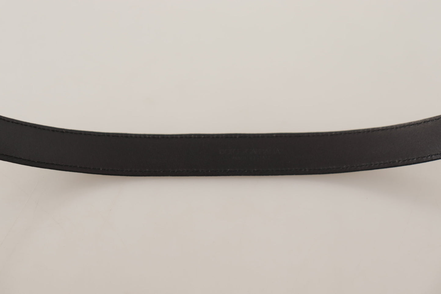 Dolce & Gabbana Elegant Black Leather Gents Belt