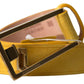 Dsquared² Chic Yellow Suede Leather Waist Belt