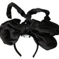 Dolce & Gabbana Elegant Silk Black Bow Diadem Headpiece