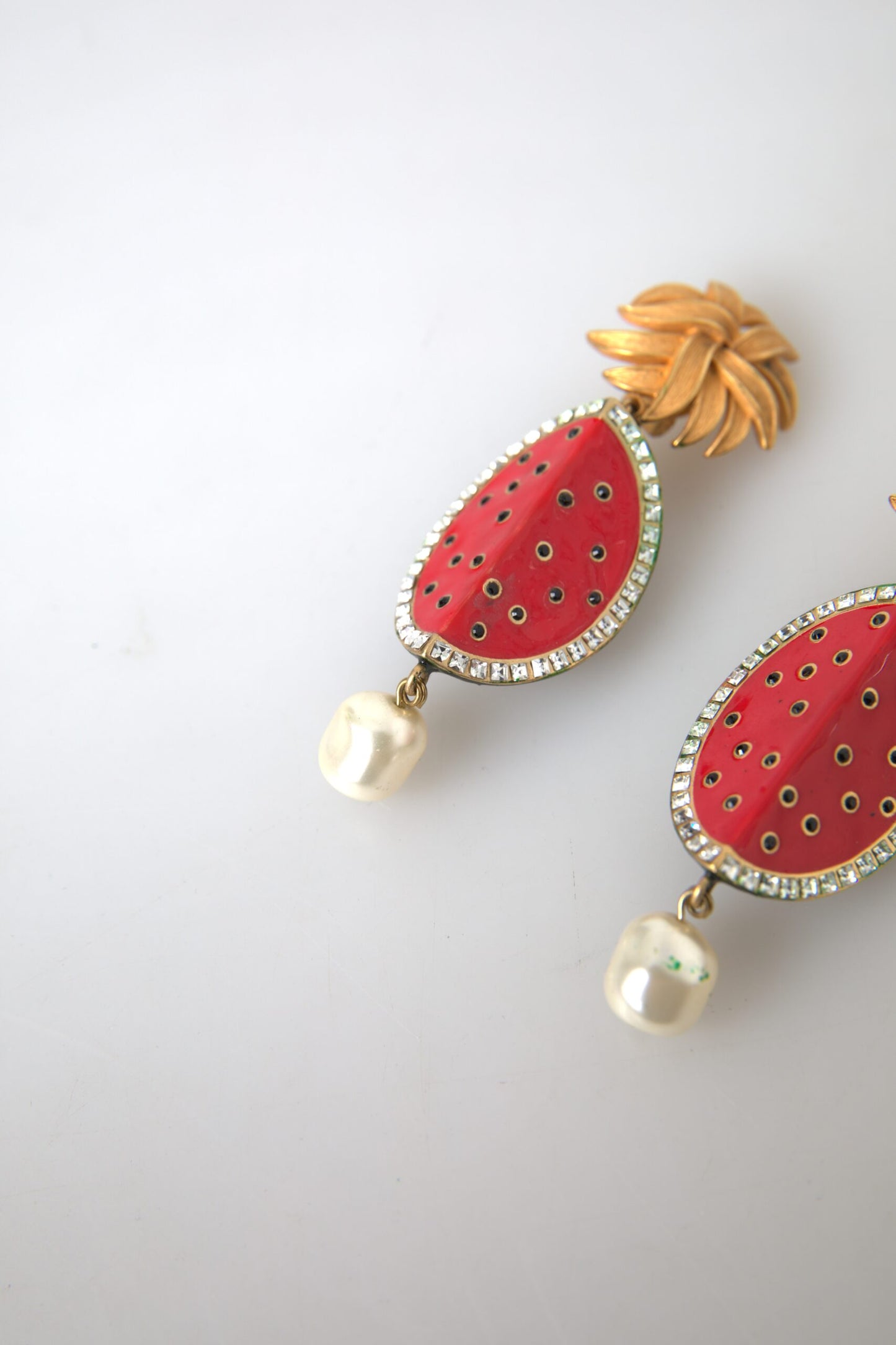 Dolce & Gabbana Radiant Red Watermelon Clip-On Earrings