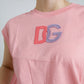 Dolce & Gabbana Elegant Pink Cotton Crew Neck Tank Top