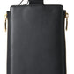 Dolce & Gabbana Elegant Black Leather Cardholder with Zip Detail