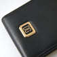 Dolce & Gabbana Elegant Black Leather Cardholder with Zip Detail