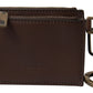 Dolce & Gabbana Elegant Brown Leather Coin Purse Wallet