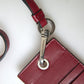 Dolce & Gabbana Elegant Red Leather Cardholder with Lanyard