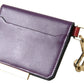 Dolce & Gabbana Purple Leather French Flap Wallet