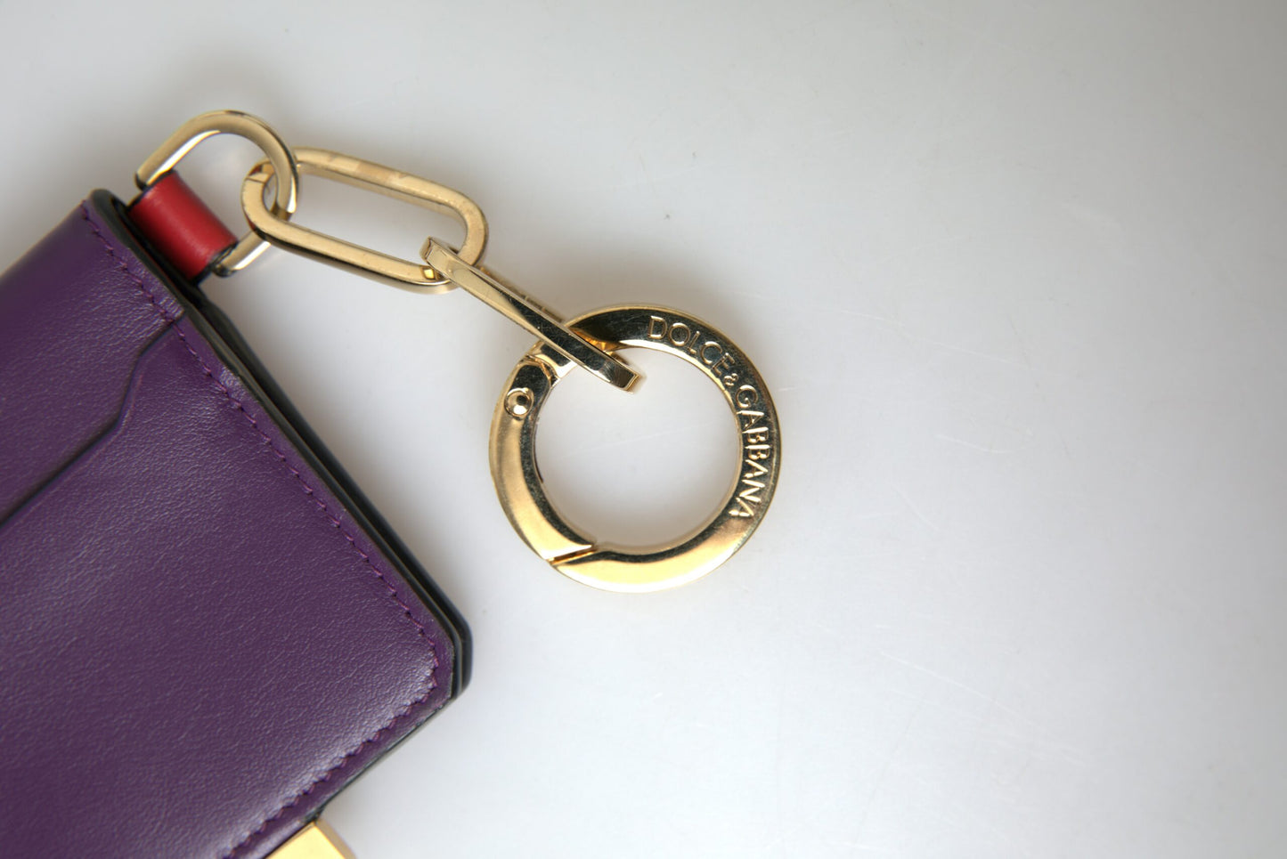 Dolce & Gabbana Purple Leather French Flap Wallet