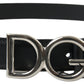 Dolce & Gabbana Elegant Black Leather Belt with Metal Buckle