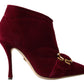 Dolce & Gabbana Elegant Velvet Devotion Ankle Boots