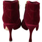 Dolce & Gabbana Elegant Velvet Devotion Ankle Boots