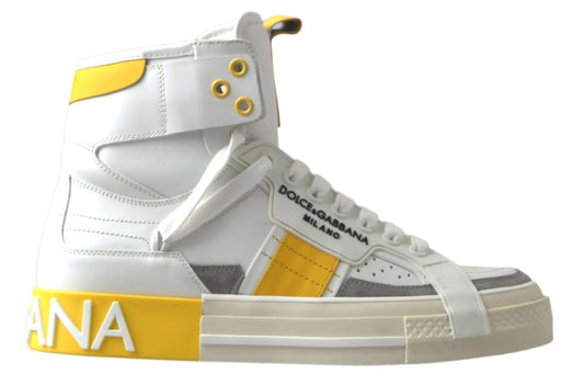 Dolce & Gabbana High-Top Perforated Leather Sneakers