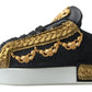 Dolce & Gabbana Elegant Portofino Sneakers in Black & Gold