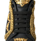 Dolce & Gabbana Elegant Portofino Sneakers in Black & Gold