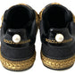 Dolce & Gabbana Elegant Portofino Sneakers in Black & Gold