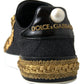 Dolce & Gabbana Elegant Portofino Sneakers in Black & Gold