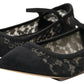 Dolce & Gabbana Elegant Black Lace Flats