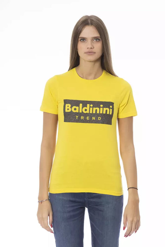 Baldinini Trend Yellow Cotton Women T-Shirt